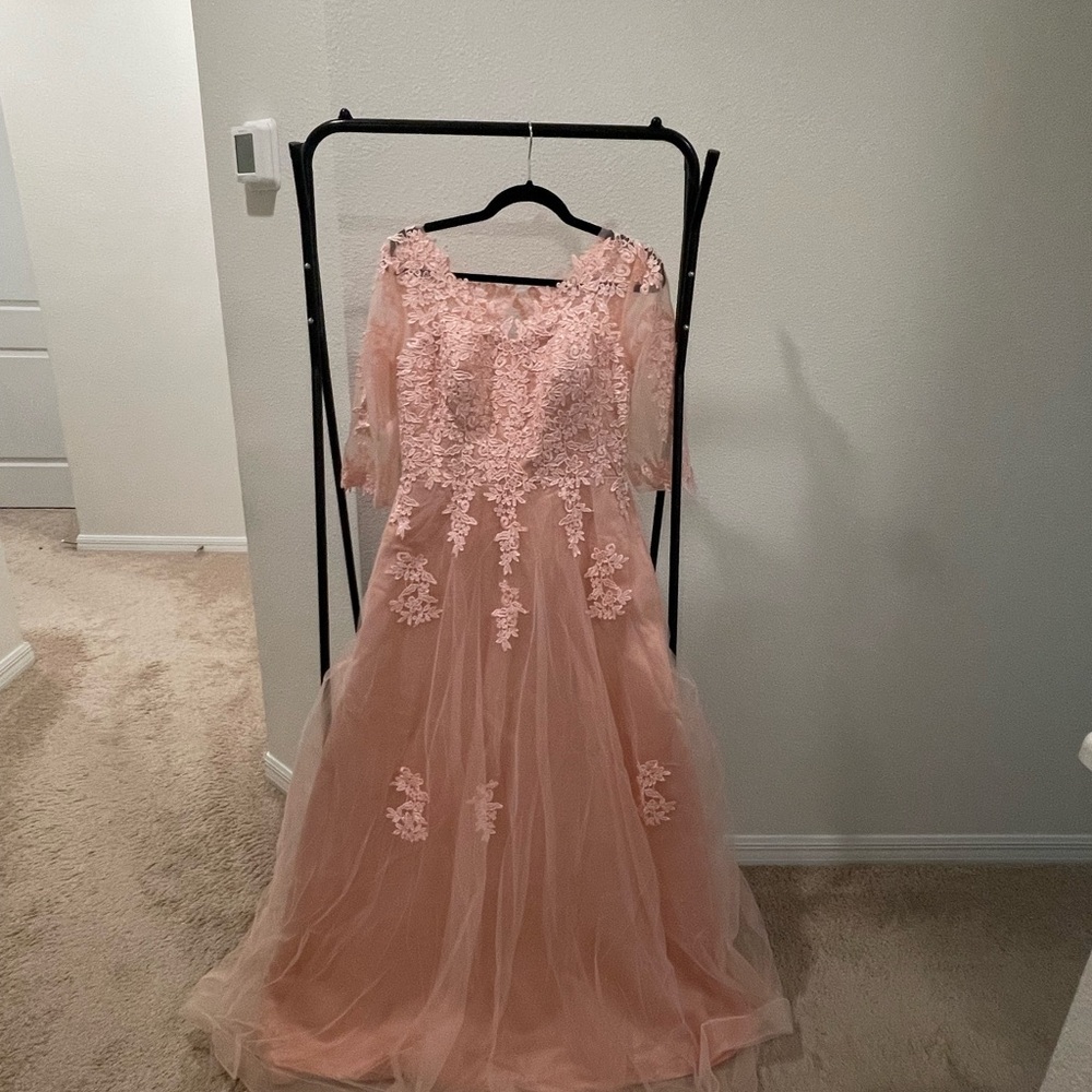 Satin Peach Slip with Subtle Shine